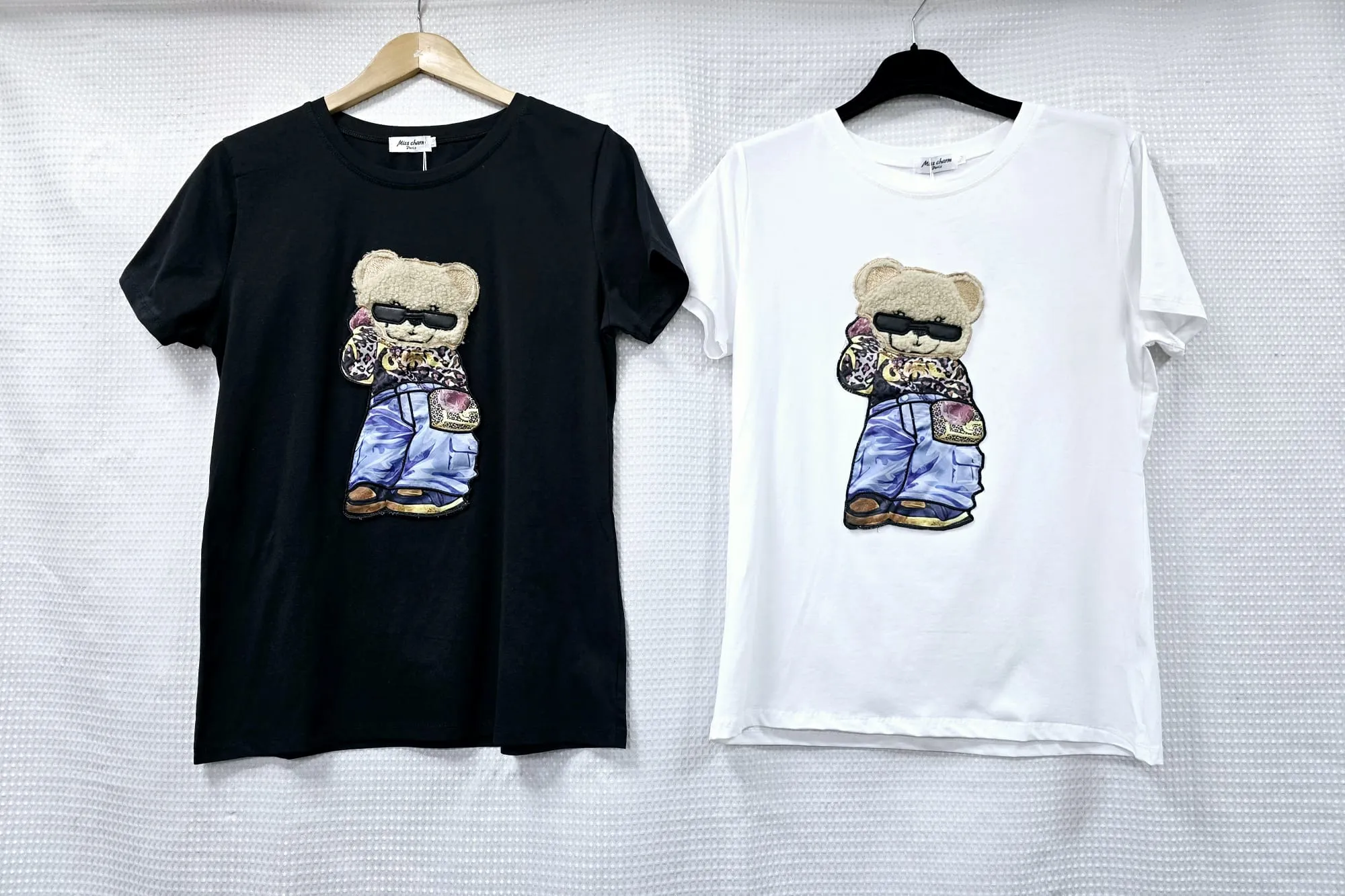 Cool Teddy Embellished Cotton T-shirt (2p.pack)
