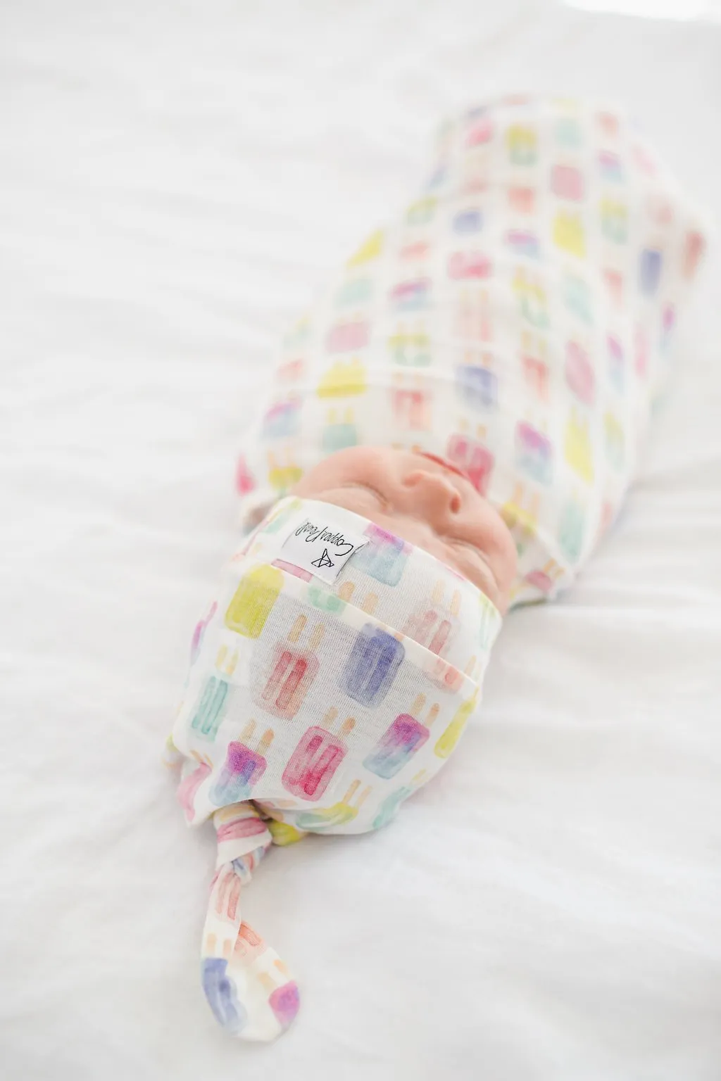 Copper Pearl Newborn Top Knot Hat - Summer