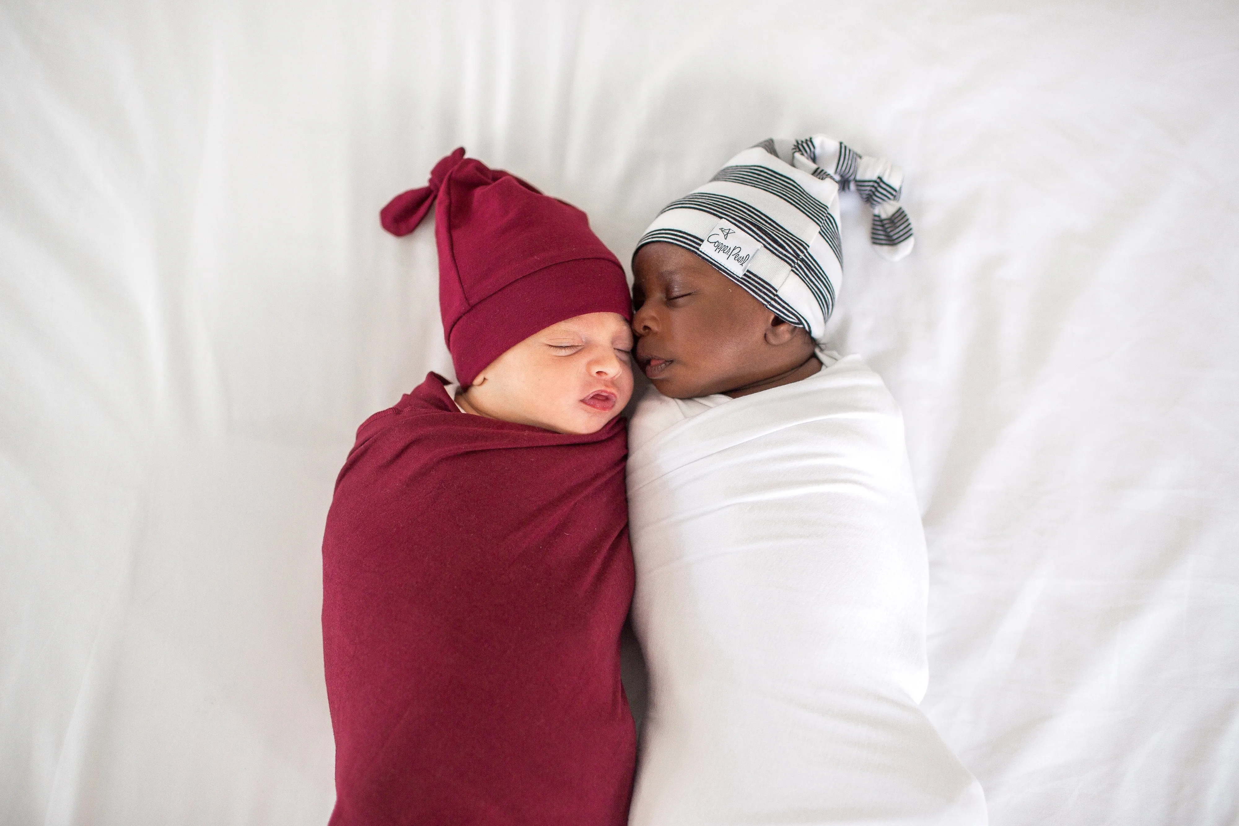Copper Pearl Newborn Top Knot Hat - Tribe
