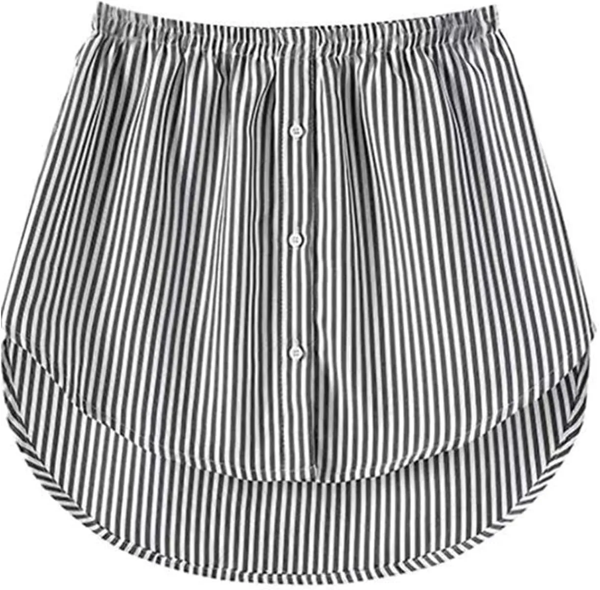 Cotton Bottom Skirt Extender for Layering Half Shirts Removable Layering Half Length Underskirt with Buttons