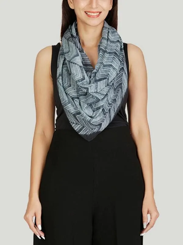 Cotton Shibori Stole Charcoal