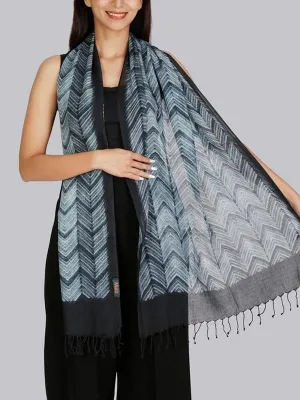 Cotton Shibori Stole Charcoal Cotton Shibori Stole Charcoal