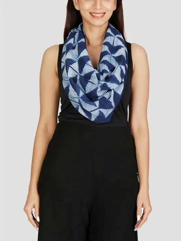 Cotton Shibori Stole Indigo