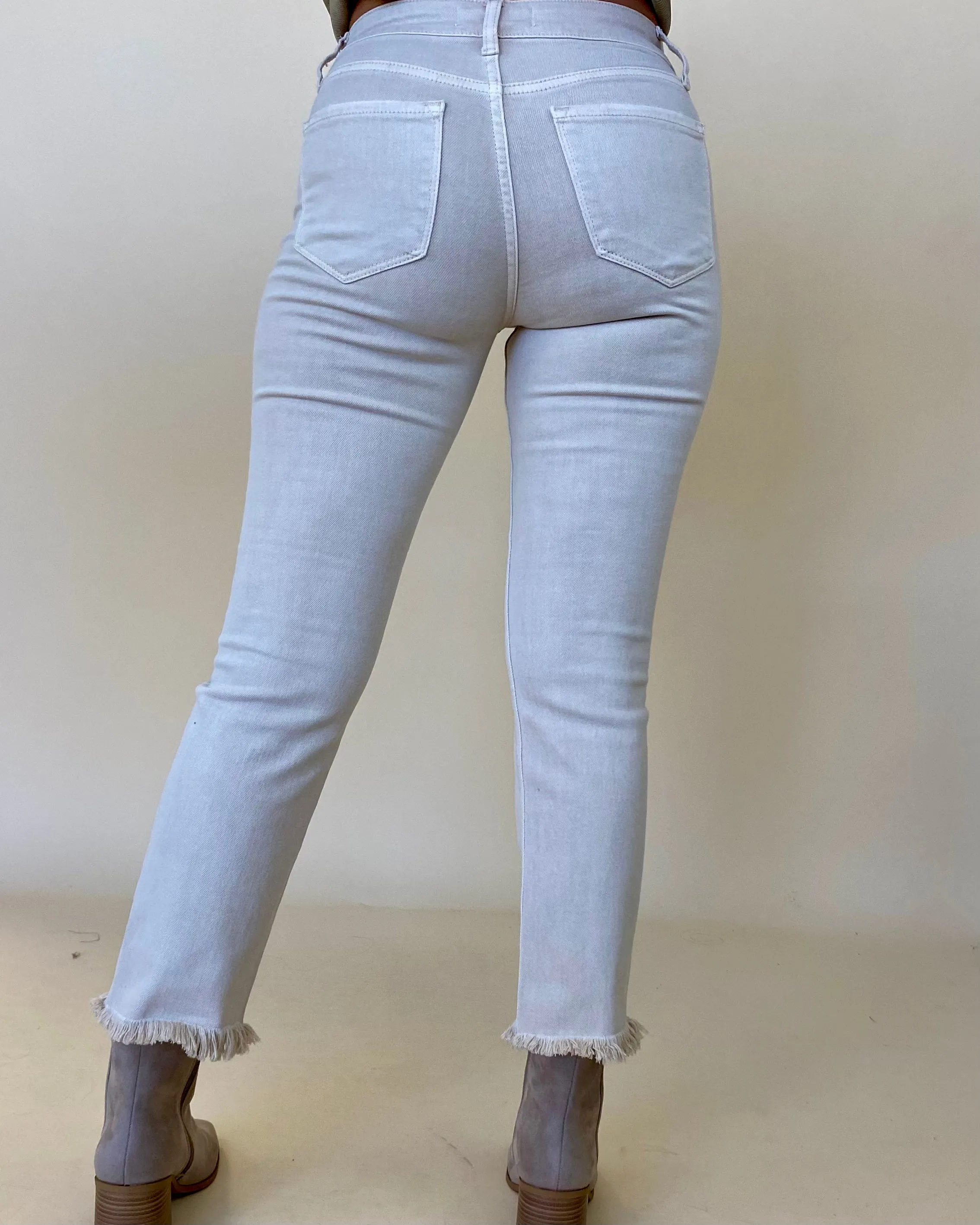 Cruise Control Sand Mid Rise Straight Jean