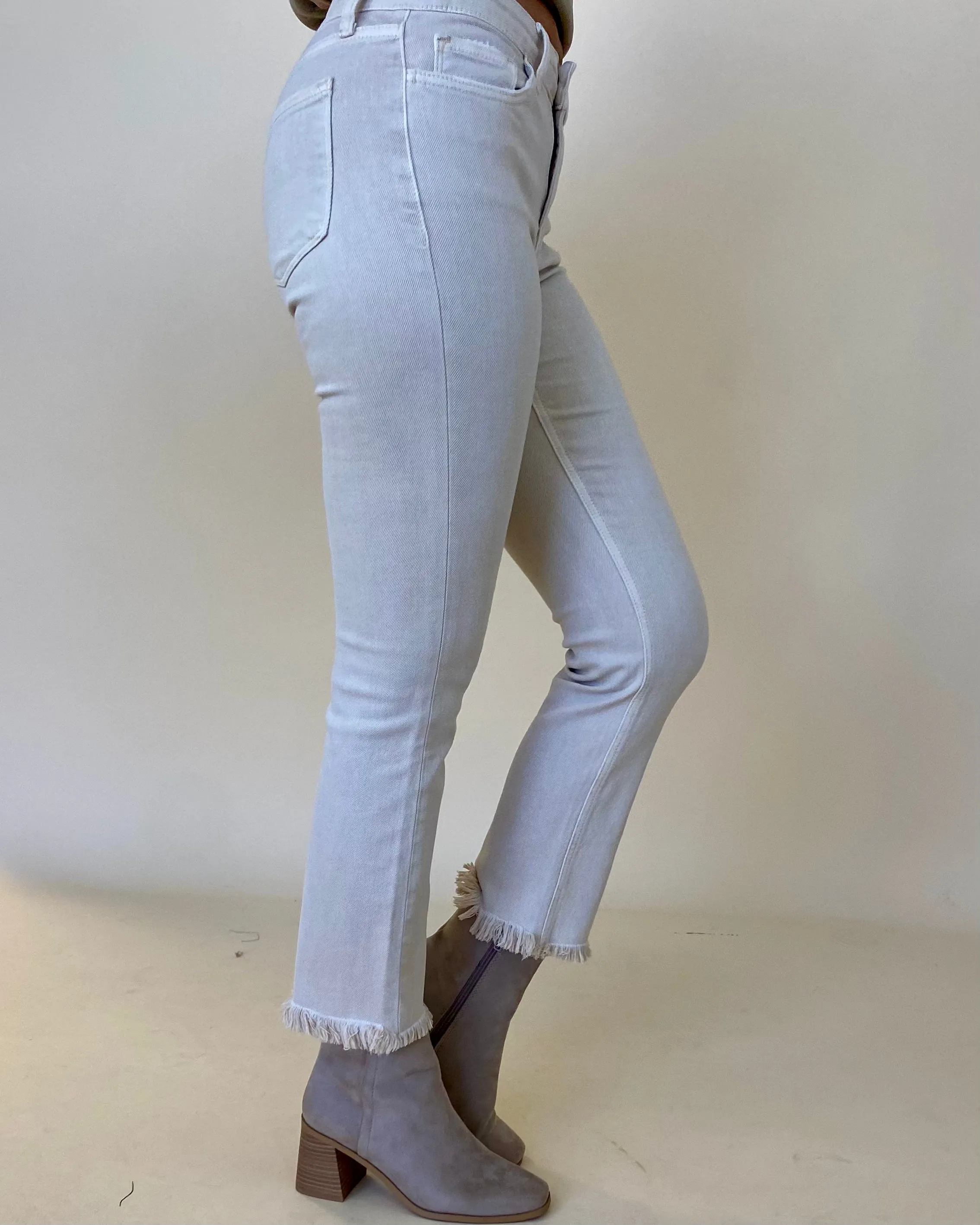 Cruise Control Sand Mid Rise Straight Jean