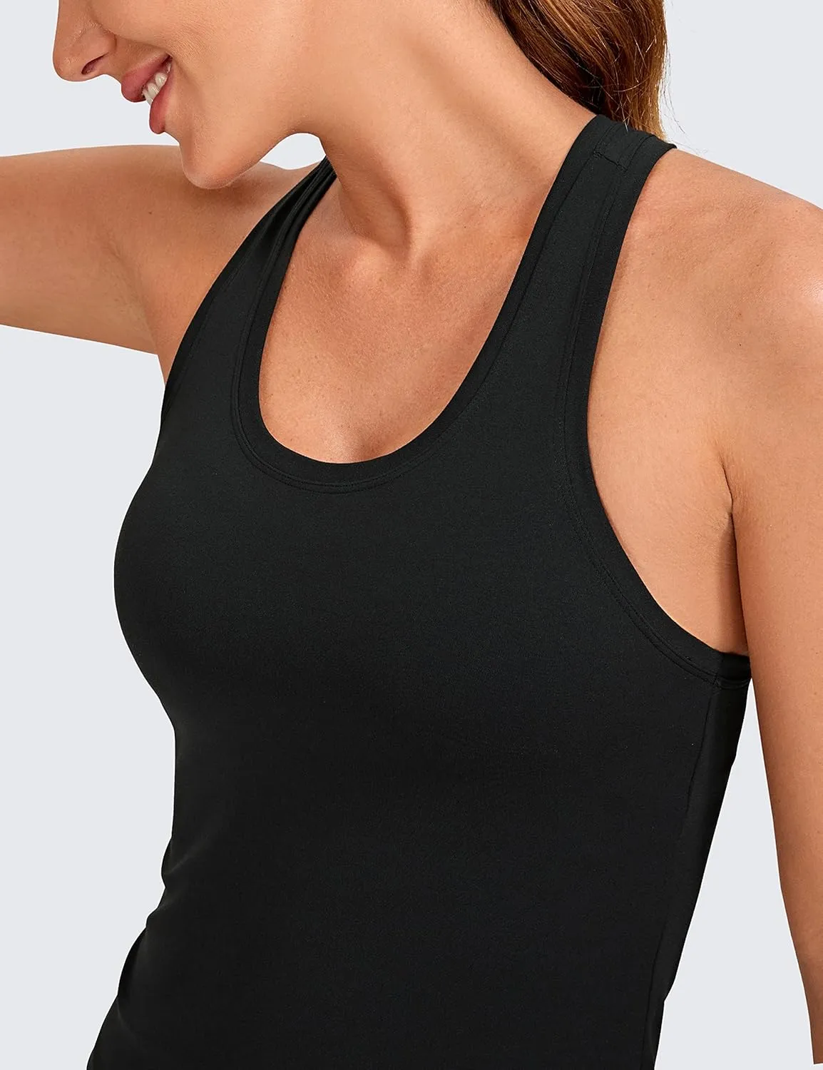 CRZ YOGA Butterluxe Racerback Workout Tank Tops for Women Tight Sleeveless Camisole Gym Athletic Yoga Shirts