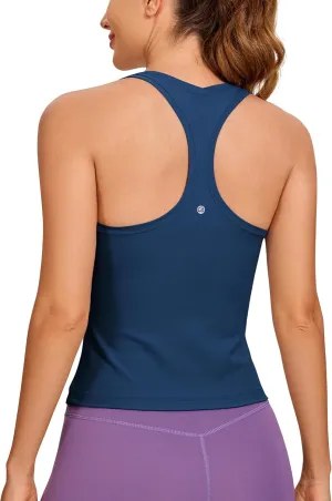 CRZ YOGA Butterluxe Racerback Workout Tank Tops for Women Tight Sleeveless Camisole Gym Athletic Yoga Shirts