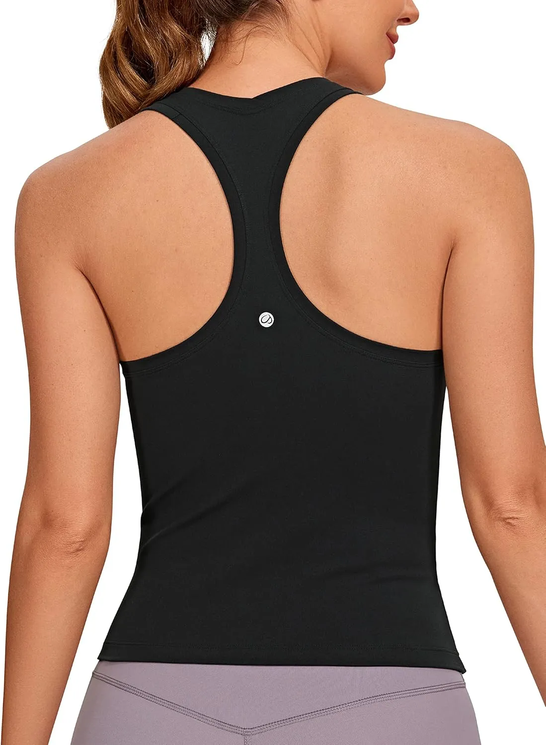 CRZ YOGA Butterluxe Racerback Workout Tank Tops for Women Tight Sleeveless Camisole Gym Athletic Yoga Shirts