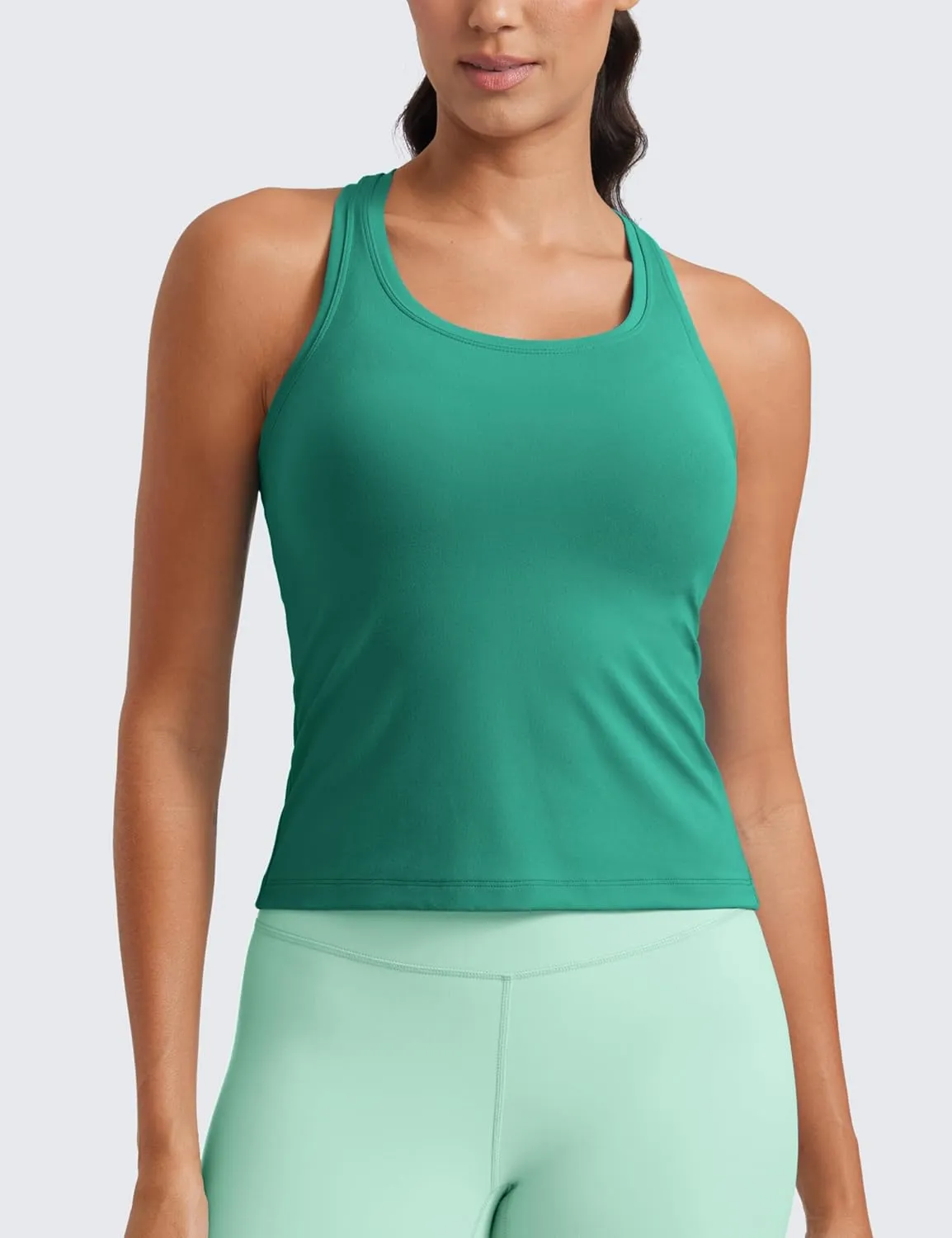 CRZ YOGA Butterluxe Racerback Workout Tank Tops for Women Tight Sleeveless Camisole Gym Athletic Yoga Shirts