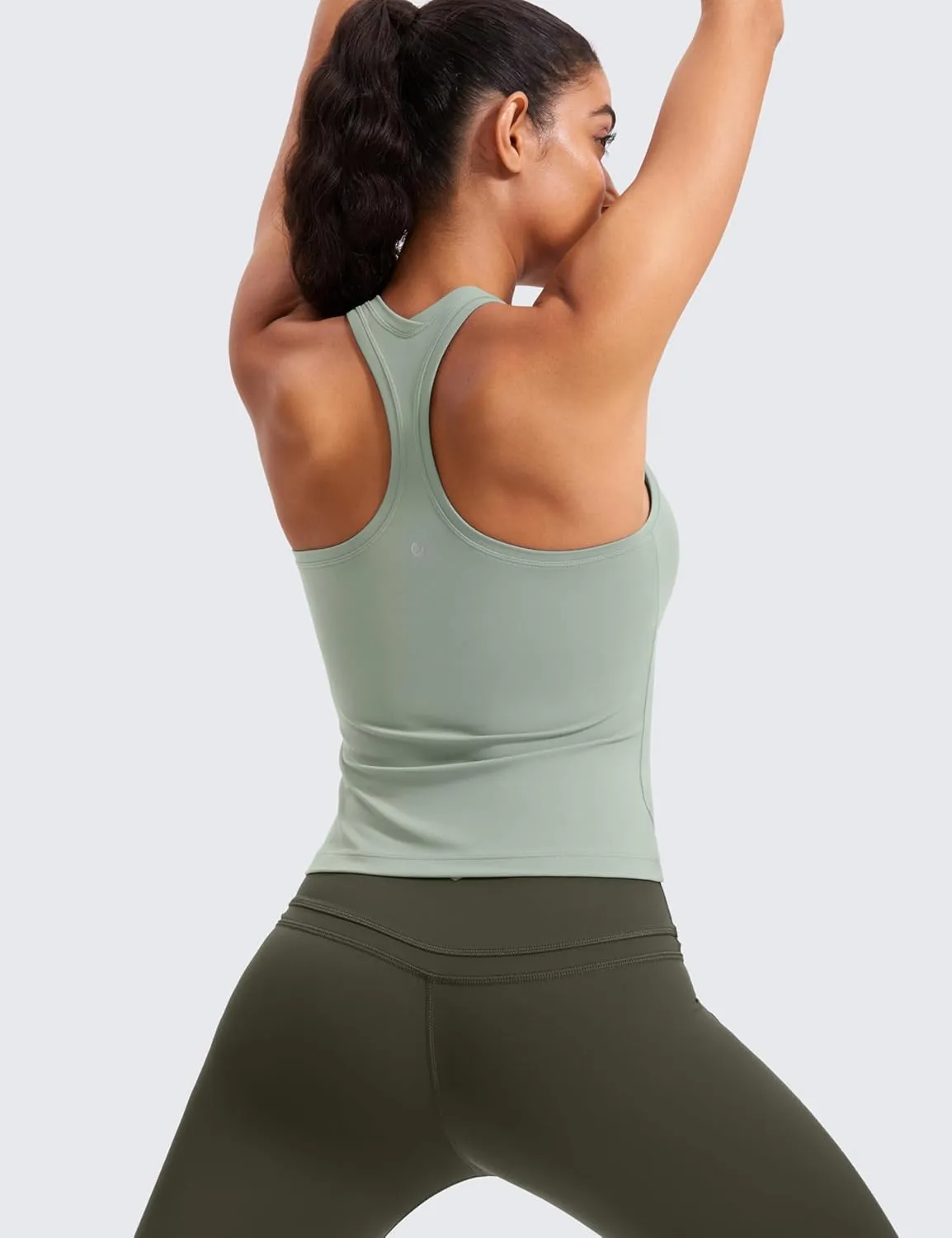 CRZ YOGA Butterluxe Racerback Workout Tank Tops for Women Tight Sleeveless Camisole Gym Athletic Yoga Shirts