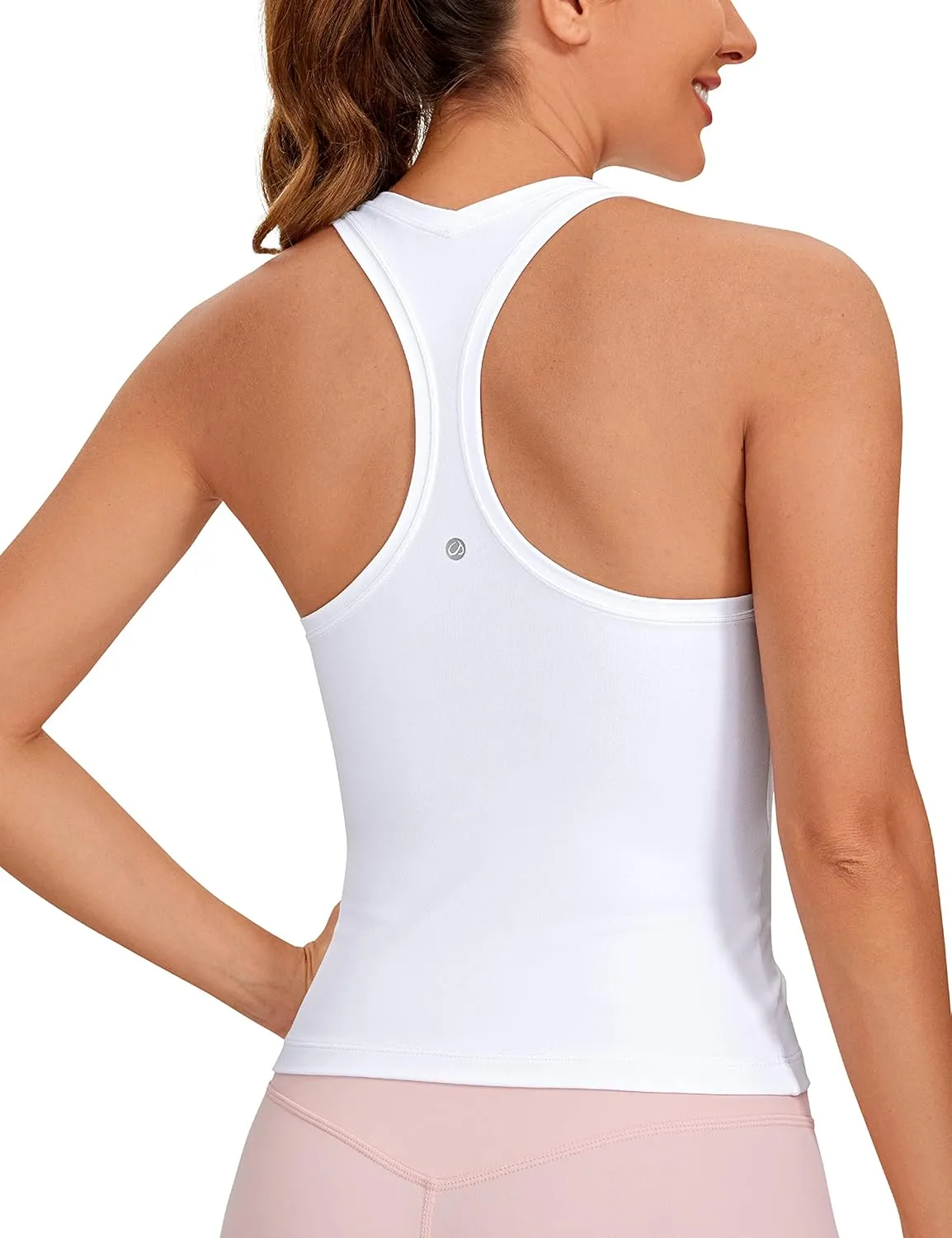 CRZ YOGA Butterluxe Racerback Workout Tank Tops for Women Tight Sleeveless Camisole Gym Athletic Yoga Shirts