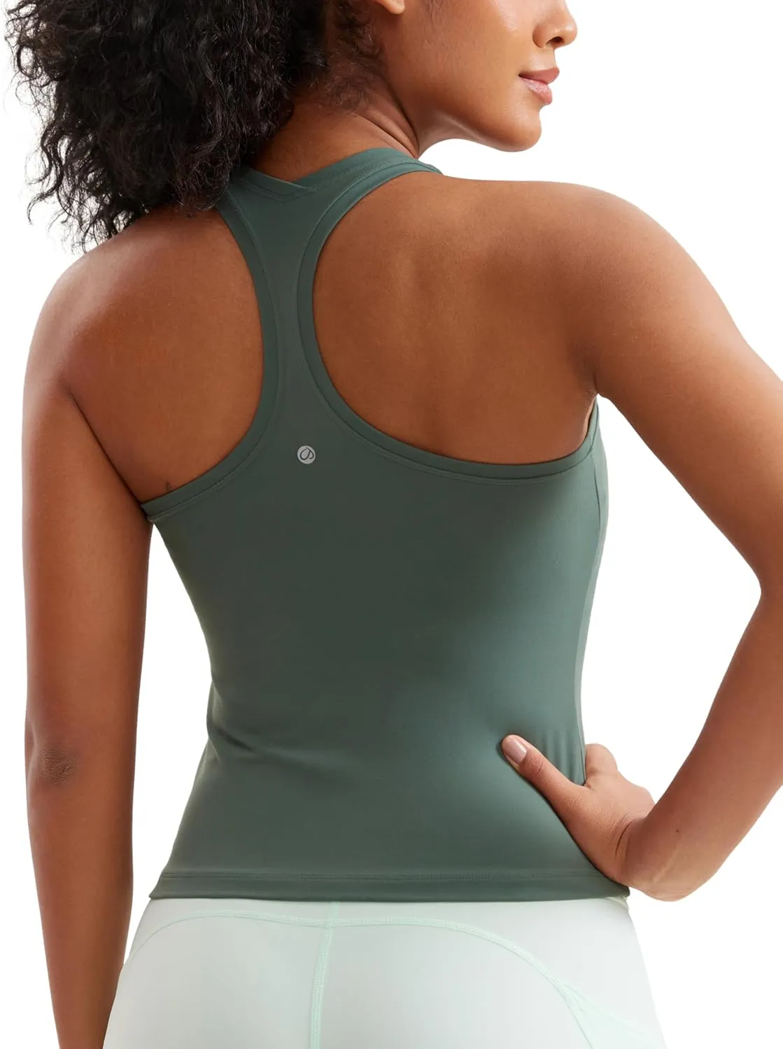 CRZ YOGA Butterluxe Racerback Workout Tank Tops for Women Tight Sleeveless Camisole Gym Athletic Yoga Shirts