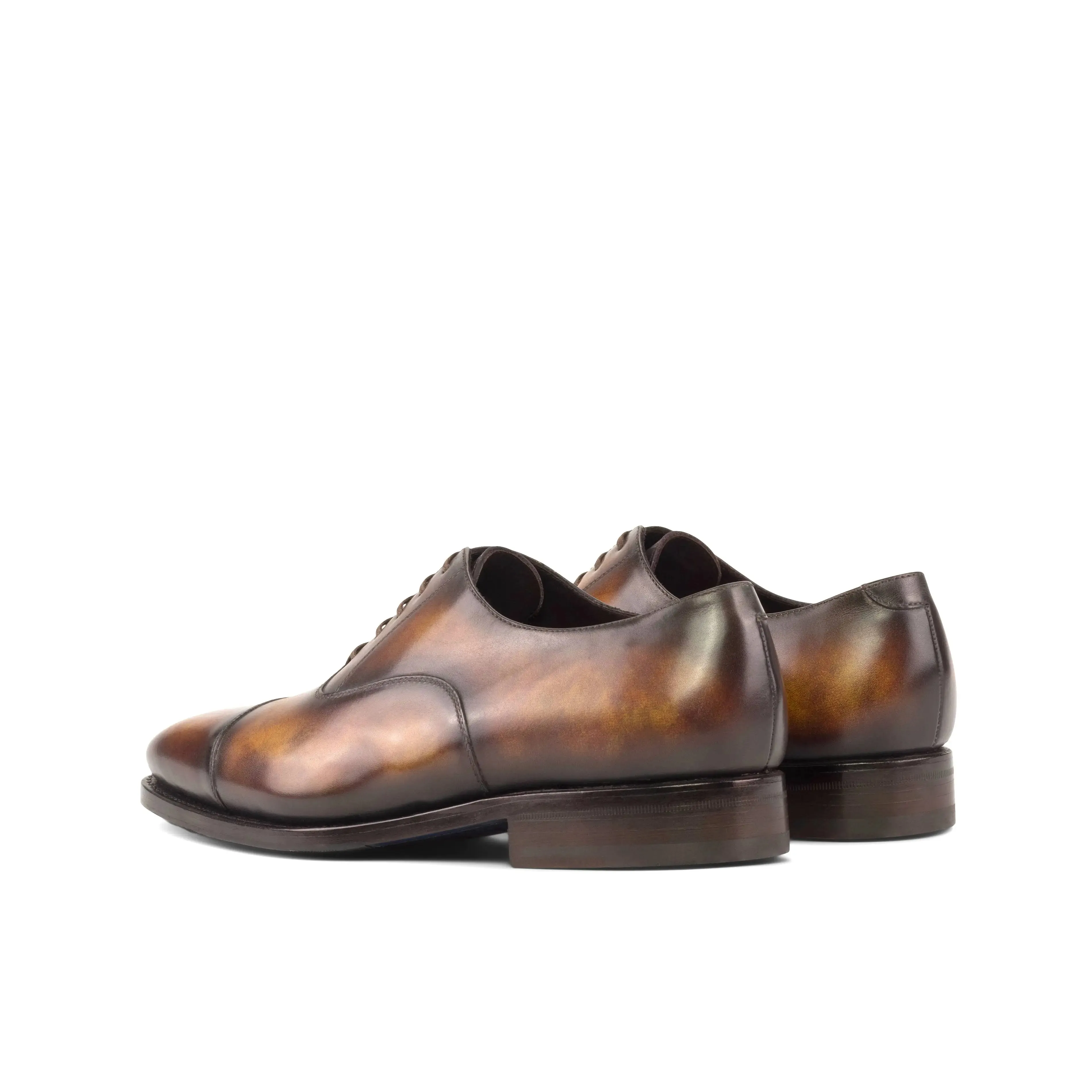 DapperFam Rafael in Fire Men's Hand-Painted Patina Oxford