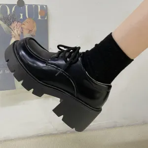 Dark Academia British School Uniform Shoes
