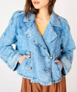 Denim Jacket - Washed Light Blue