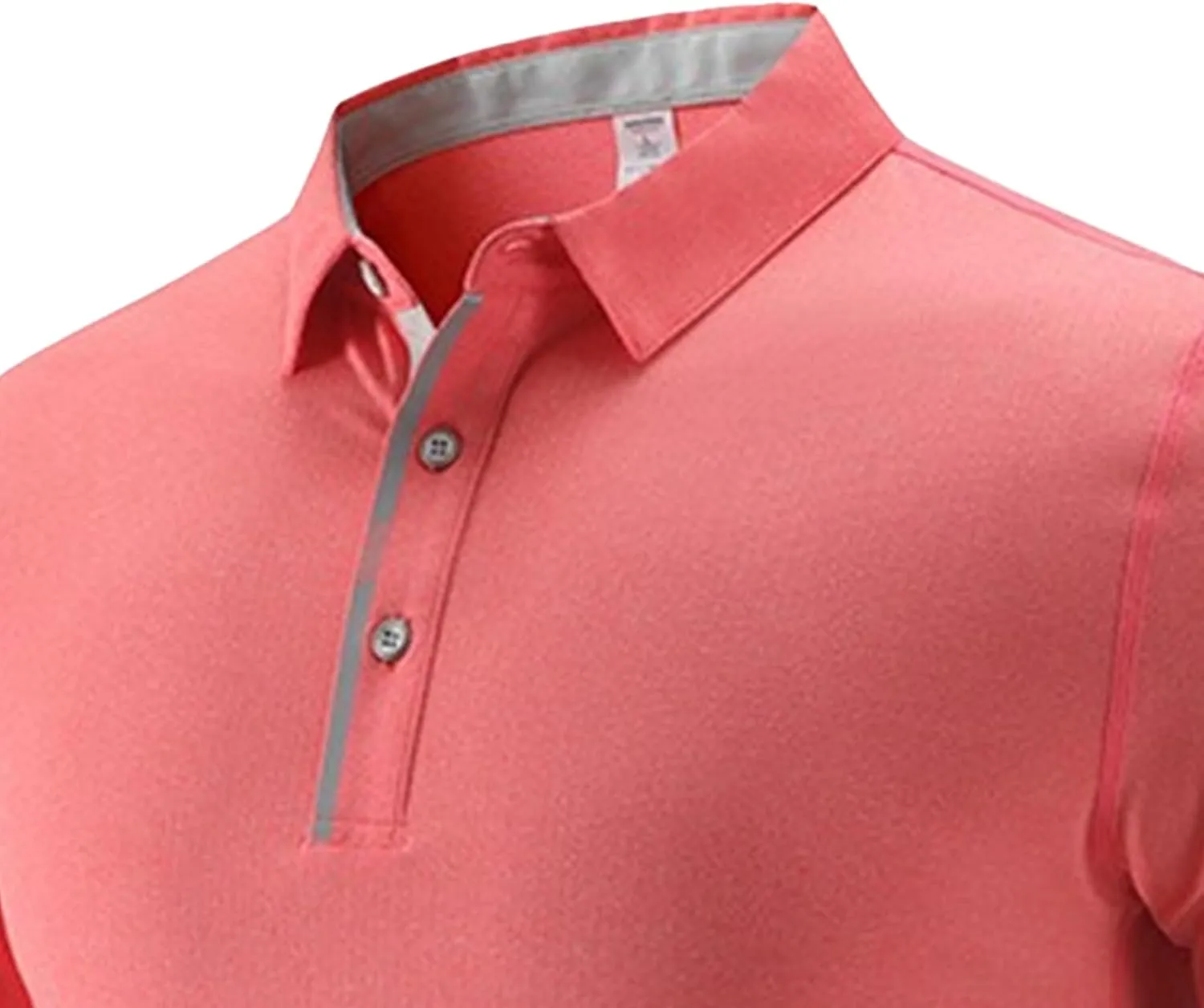 DGHM-JLMY Men's Slim Fit Short Sleeve Polo Shirt Running Lapel Button T-Shirt Cotton Casual Collared Sports Shirts