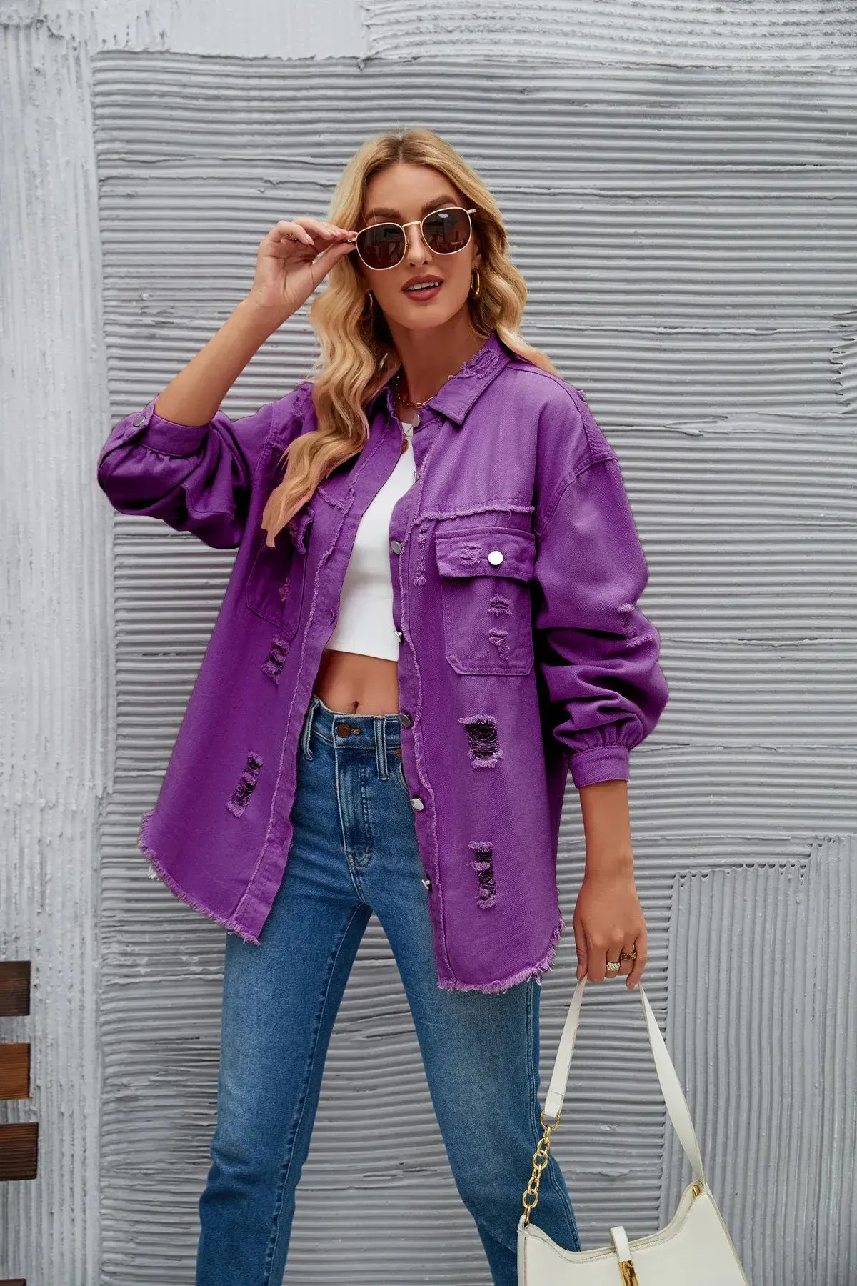 Distressed Washed Denim Jackets