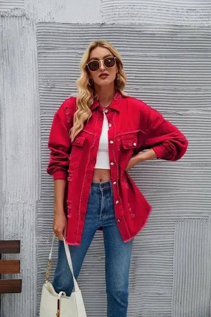 Distressed Washed Denim Jackets