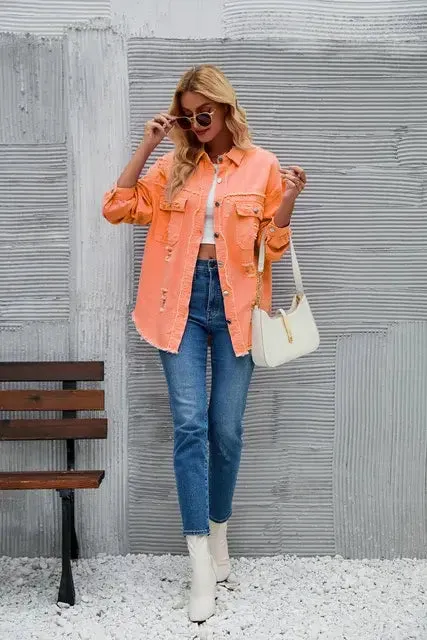 Distressed Washed Denim Jackets