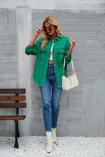 Distressed Washed Denim Jackets
