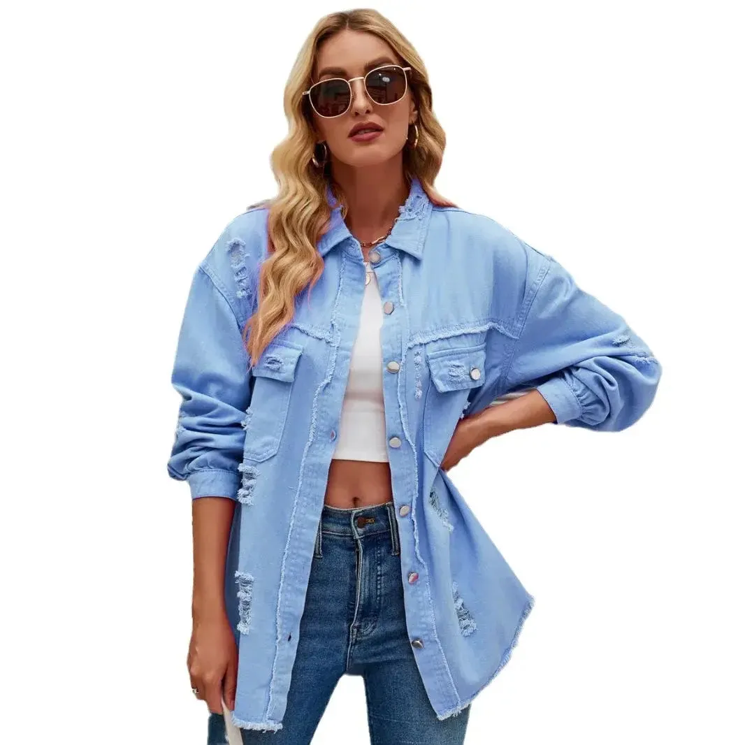 Distressed Washed Denim Jackets