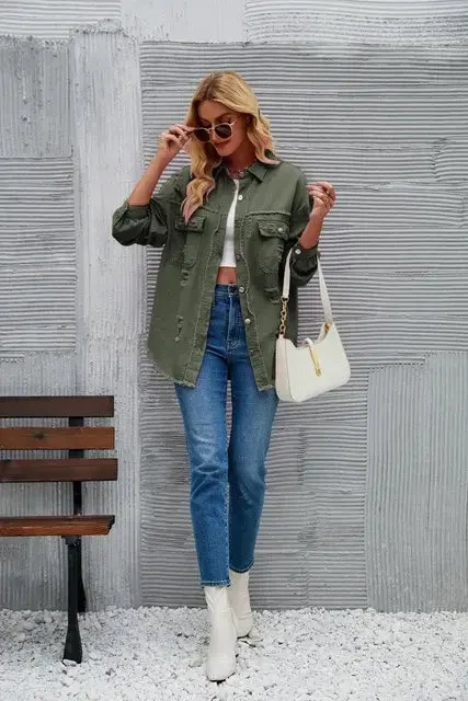 Distressed Washed Denim Jackets