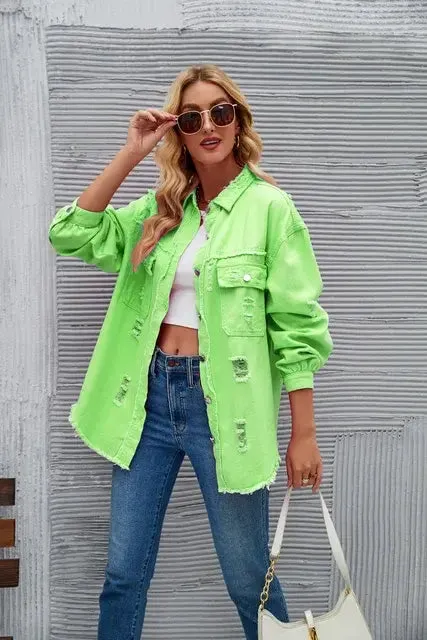 Distressed Washed Denim Jackets