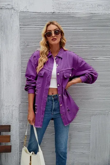 Distressed Washed Denim Jackets
