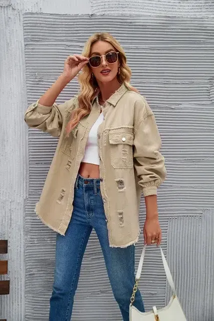 Distressed Washed Denim Jackets