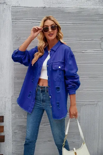 Distressed Washed Denim Jackets