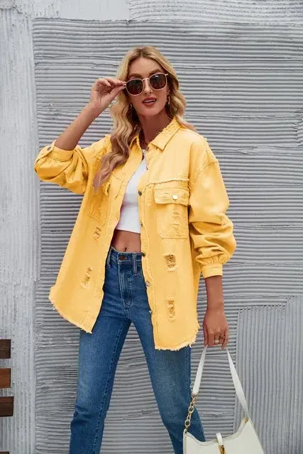 Distressed Washed Denim Jackets