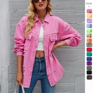 Distressed Washed Denim Jackets