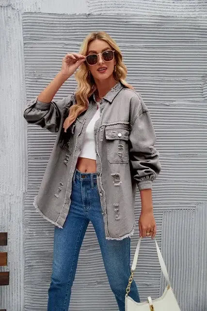 Distressed Washed Denim Jackets