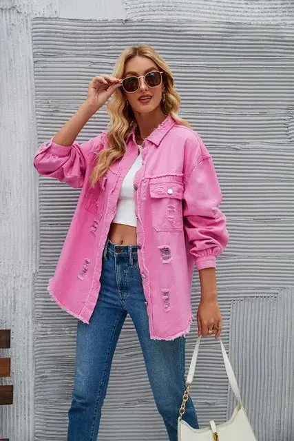 Distressed Washed Denim Jackets