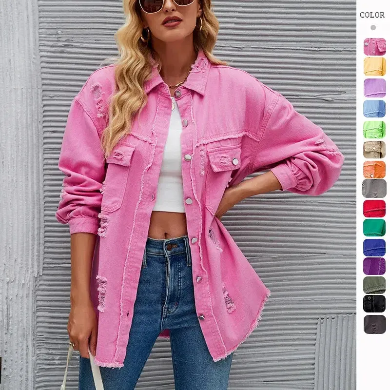 Distressed Washed Denim Jackets
