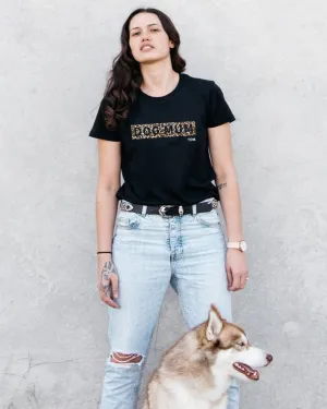 Dog Mum Leopard Panel Classic T-Shirt