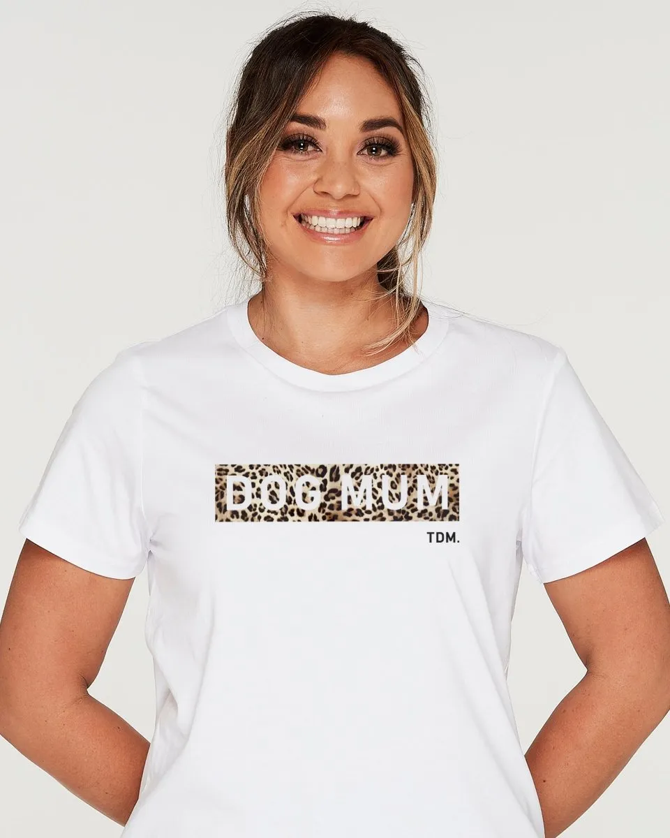 Dog Mum Leopard Panel Classic T-Shirt