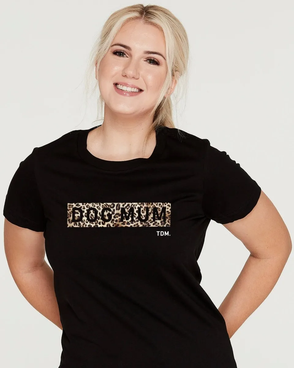 Dog Mum Leopard Panel Classic T-Shirt
