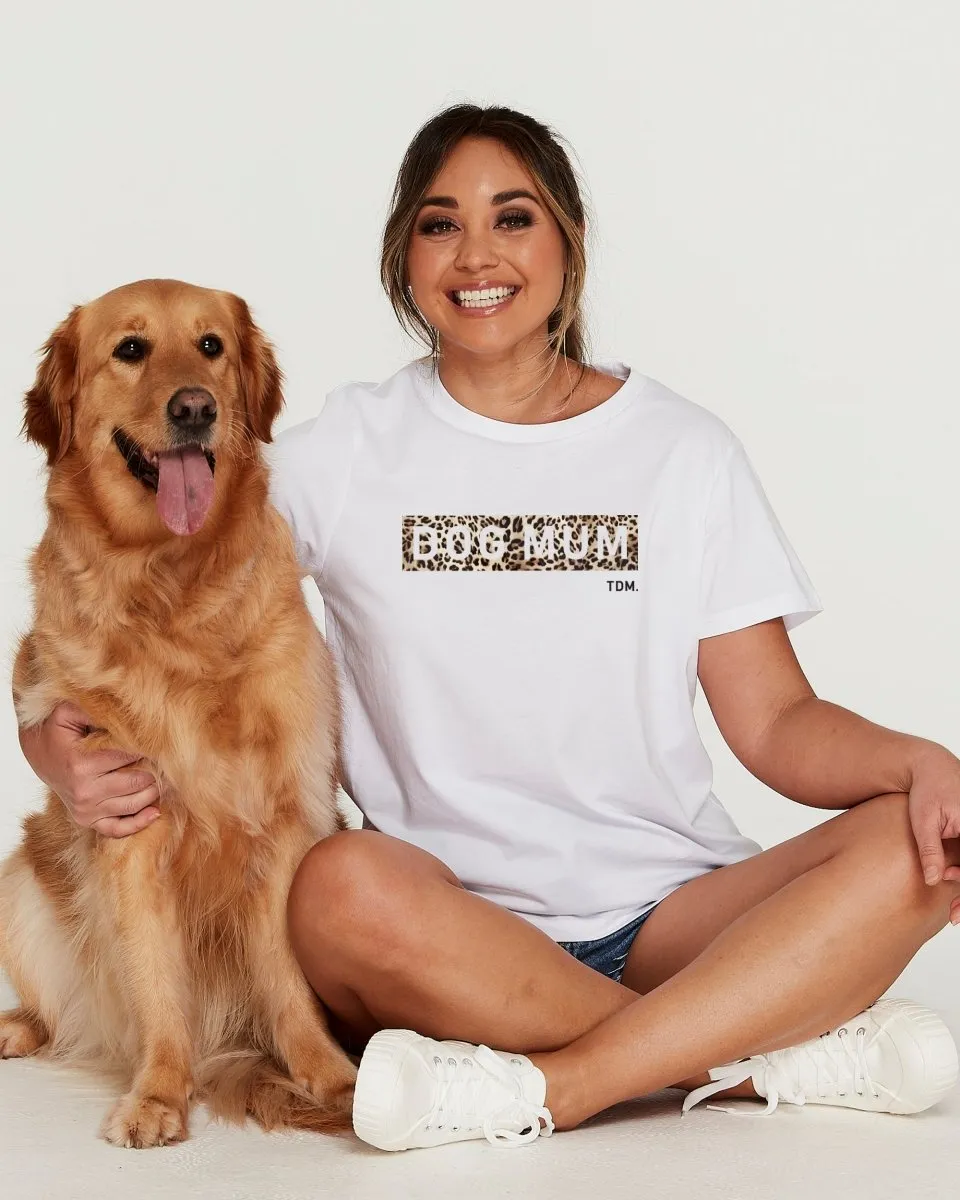 Dog Mum Leopard Panel Classic T-Shirt
