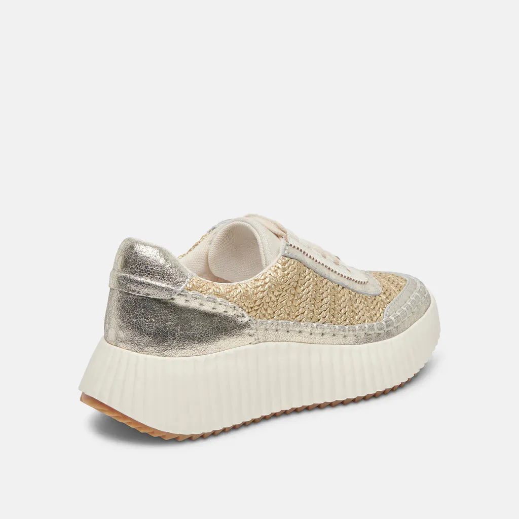 Dolen Sneakers - Gold Knit