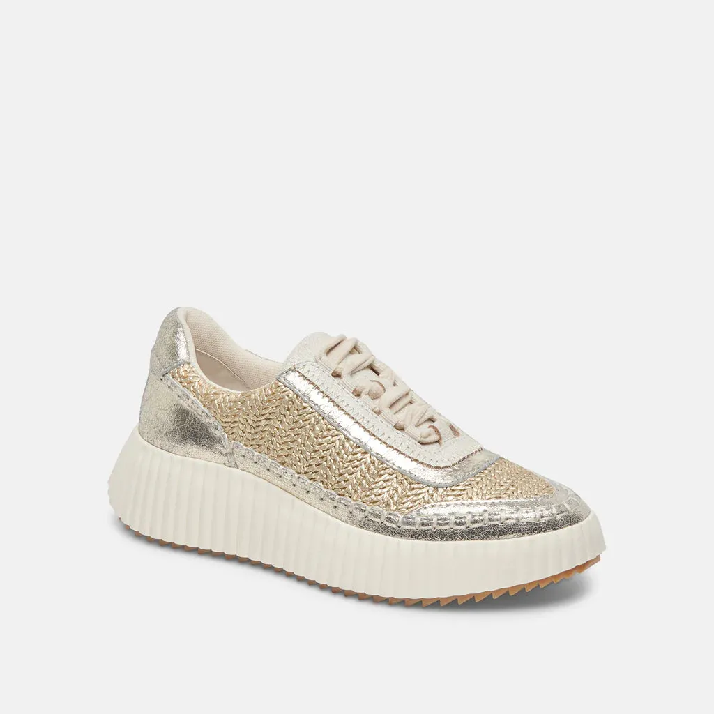 Dolen Sneakers - Gold Knit