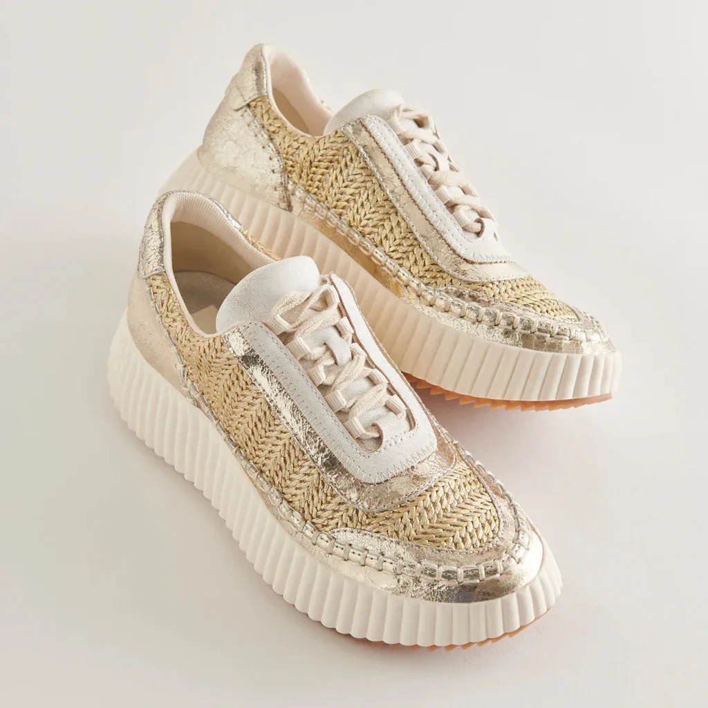 Dolen Sneakers - Gold Knit