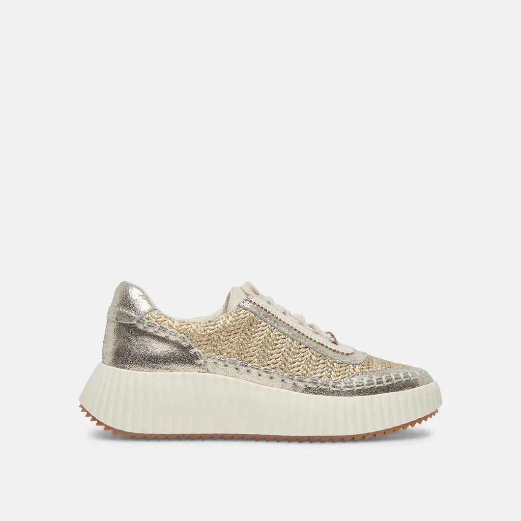 Dolen Sneakers - Gold Knit