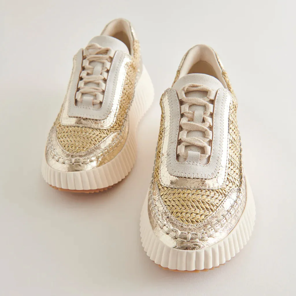 Dolen Sneakers - Gold Knit