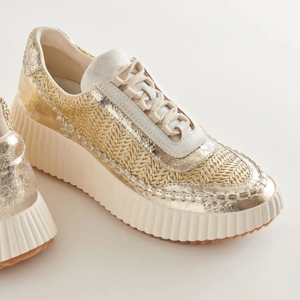 Dolen Sneakers - Gold Knit