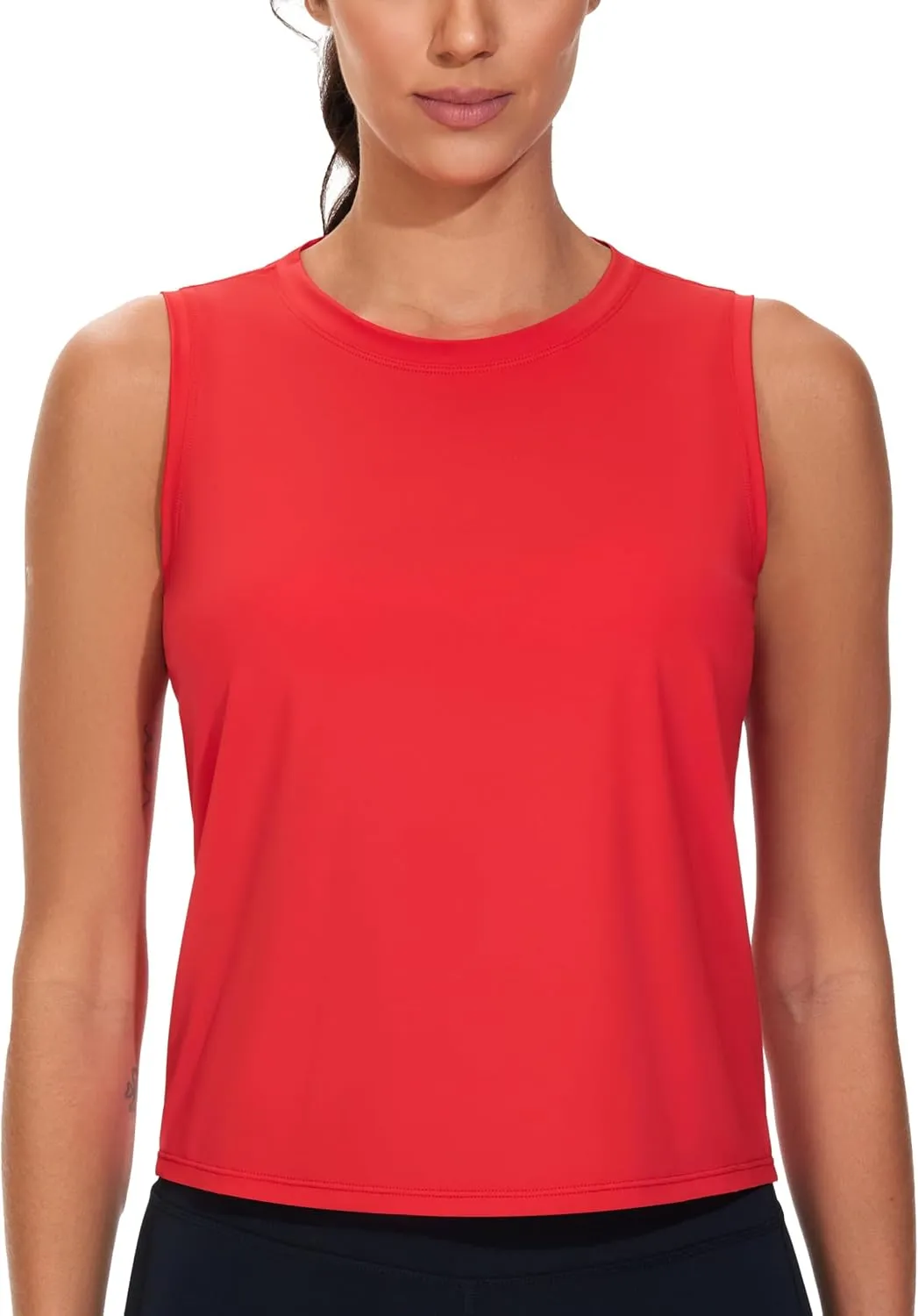 Dragon Fit Women Sleeveless Yoga Tops Workout Cool T-Shirt Running Short Tank Crop Tops