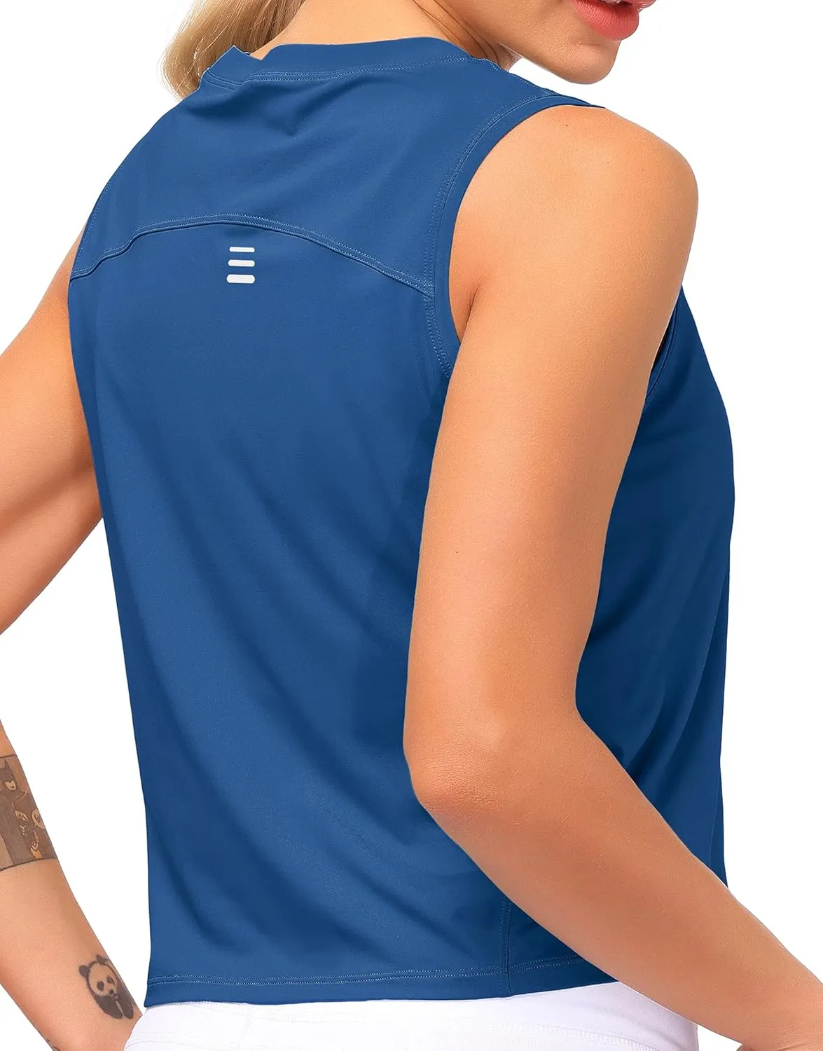 Dragon Fit Women Sleeveless Yoga Tops Workout Cool T-Shirt Running Short Tank Crop Tops
