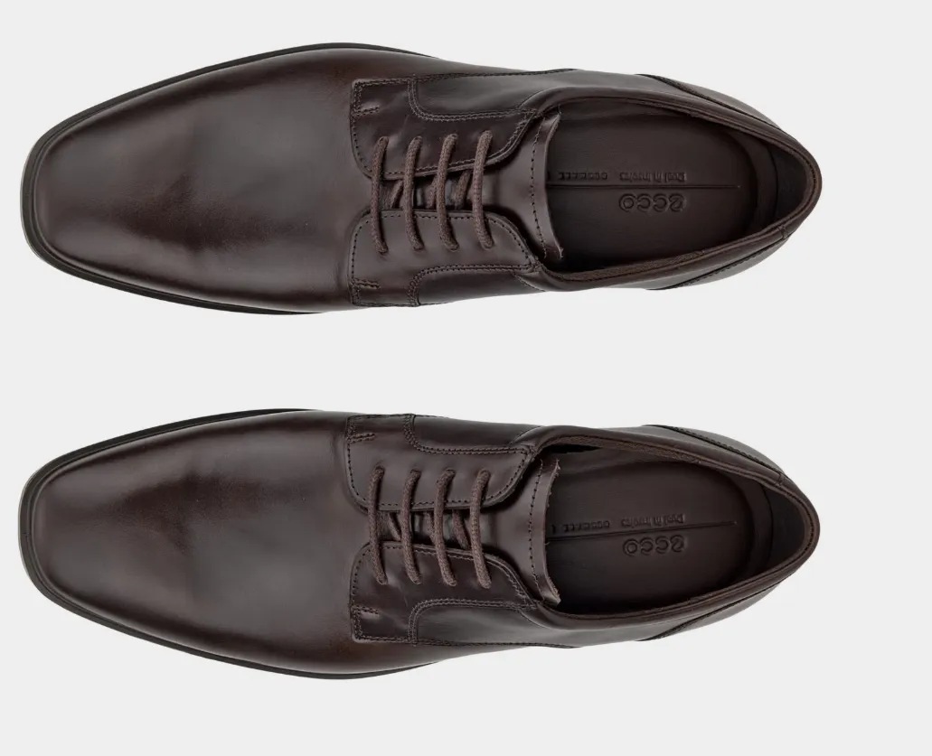 ECCO Men's Metropole Milan Plain Toe Dress Shoe Brown