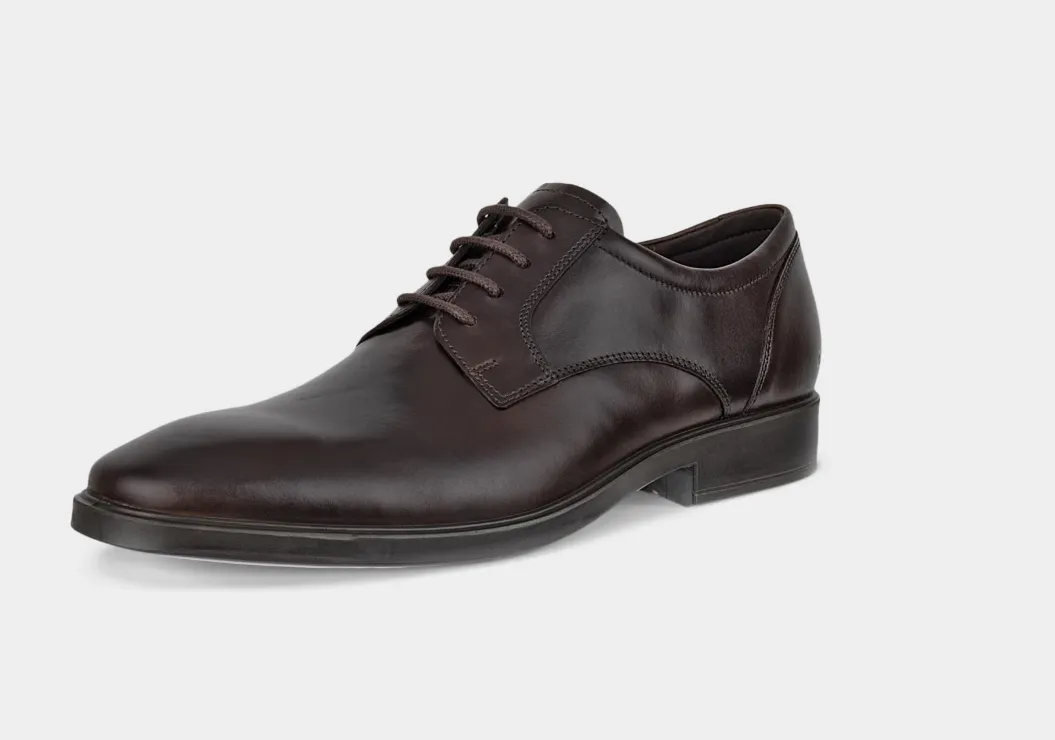 ECCO Men's Metropole Milan Plain Toe Dress Shoe Brown