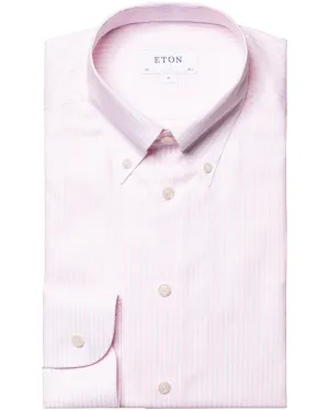 Eton Contemporary Fit  Bengal Striped Oxford Shirt - Pink (Organic)
